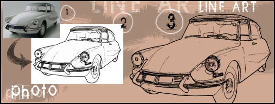 Citroen Line Art Tutorial