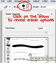 Eraser Options