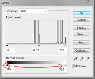 Adjust Output Levels in PS